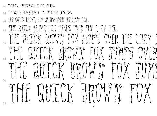 Regal Demise font waterfall